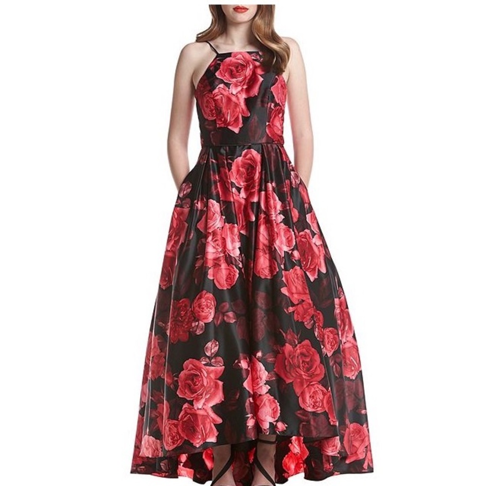 Prom Floral Print Ball Gown